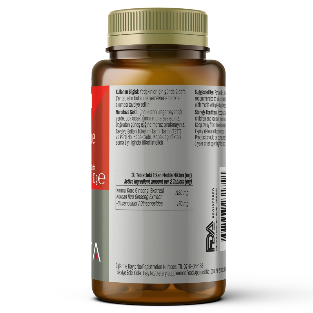 214 Korean Red Ginseng Extract 1130 mg 60 tabs