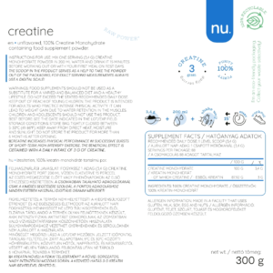 Nutriversum Creatine 300 g 88 servings info
