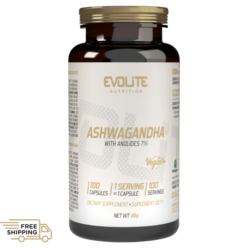 Evolite Ashwagandha 375 mg - 100 vcaps free shipping