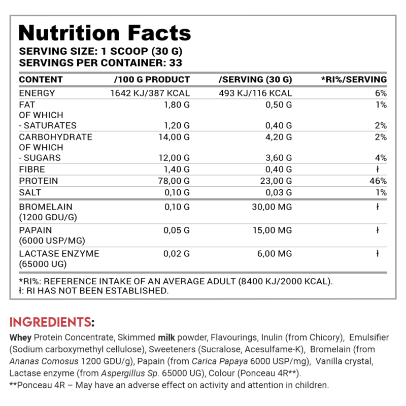 LA WHEY Chocolate 1000 g info